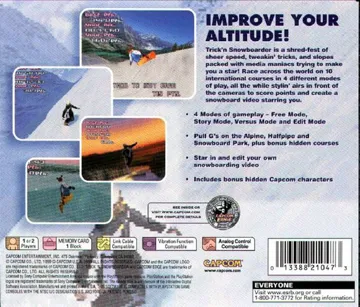 Trick n Snowboarder (US) box cover back